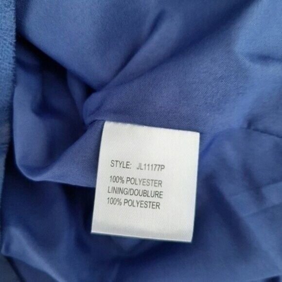 CONRAD C Faux Leather Women's Short Full-Zip Front Jacket Blue Sz 4 Flawed - Picture 9 of 12